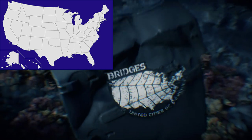 Map of USA Death Stranding