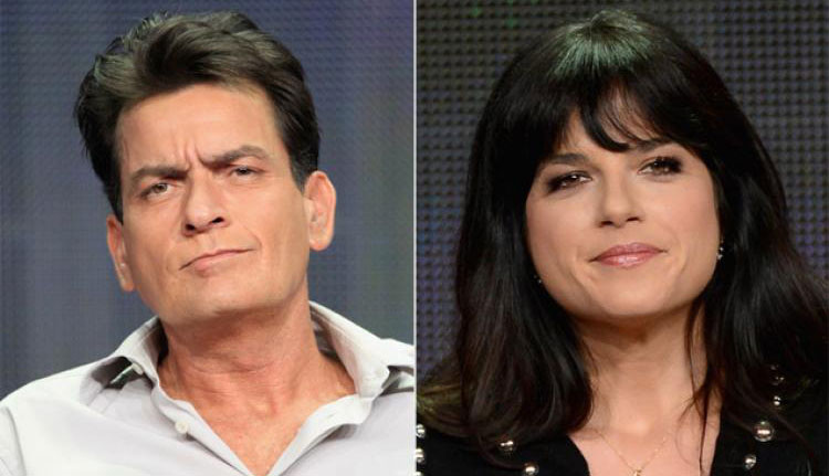 Charlie Sheen and Selma Blair