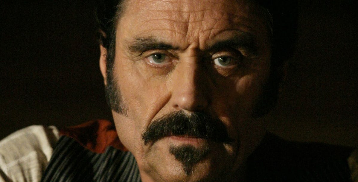 Ian McShane as Al Swearengen on Deadwood