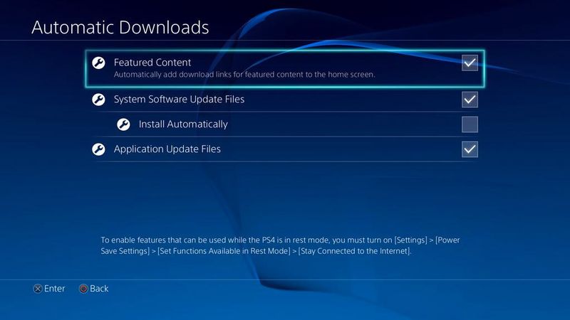 PS4-auto downloads