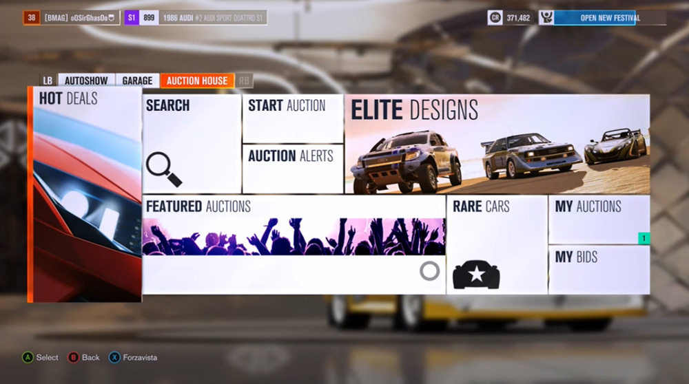 Forza Horizon 3 Auction House