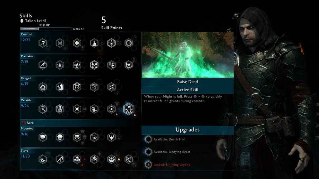 shadow of war all player skills