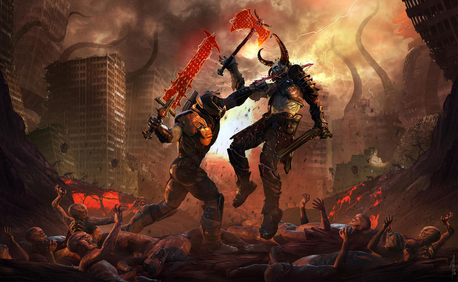 doom eternal fan art by infesth6 dduiftp fullview